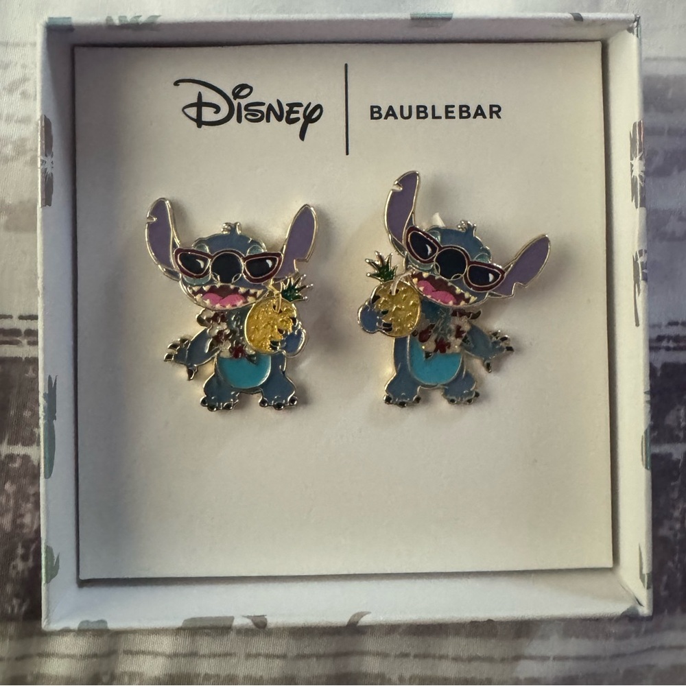 BaubleBar Blue and Gold Stitch Jewelry